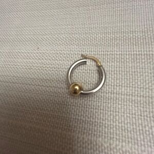 Chic Gold and Silver Hoop Earring